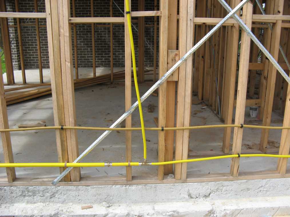 Draught from new gas pipe install